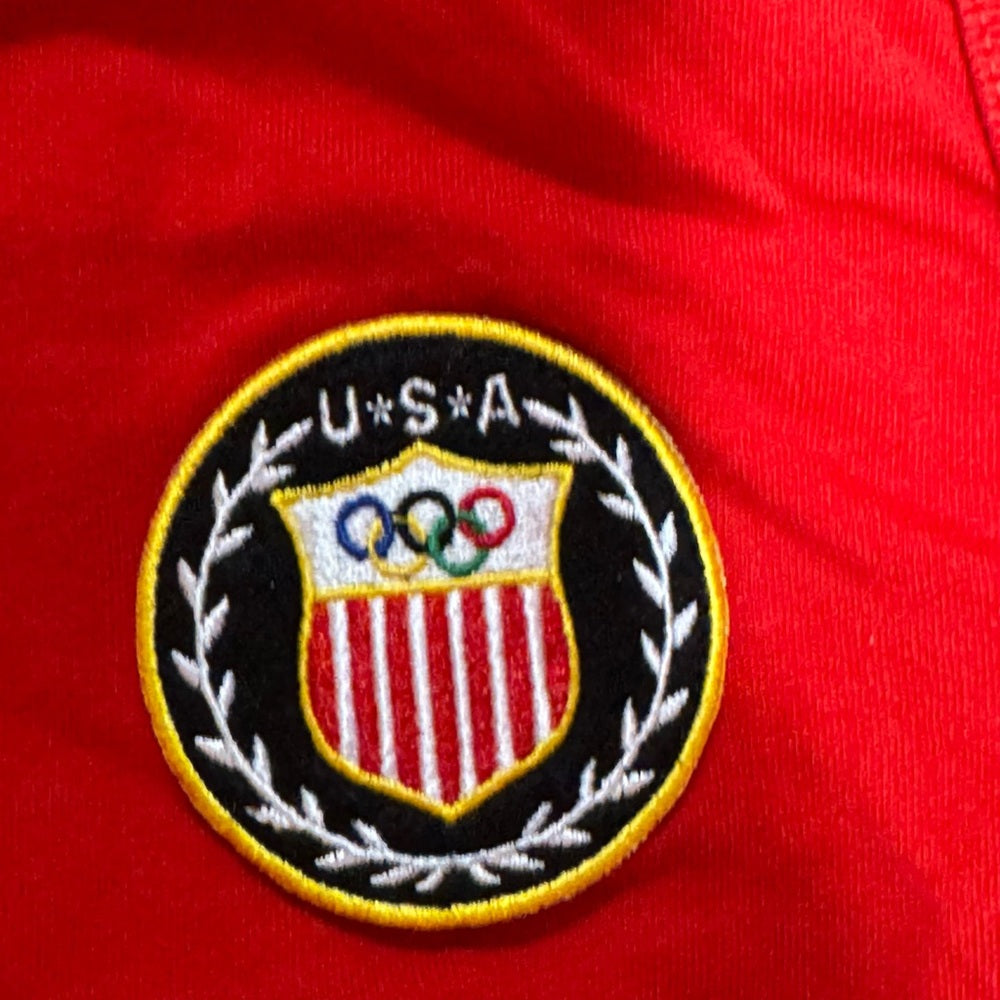 Clean Nike Red Team USA Olympics Embroidered Performance Tank Top with Team Logo