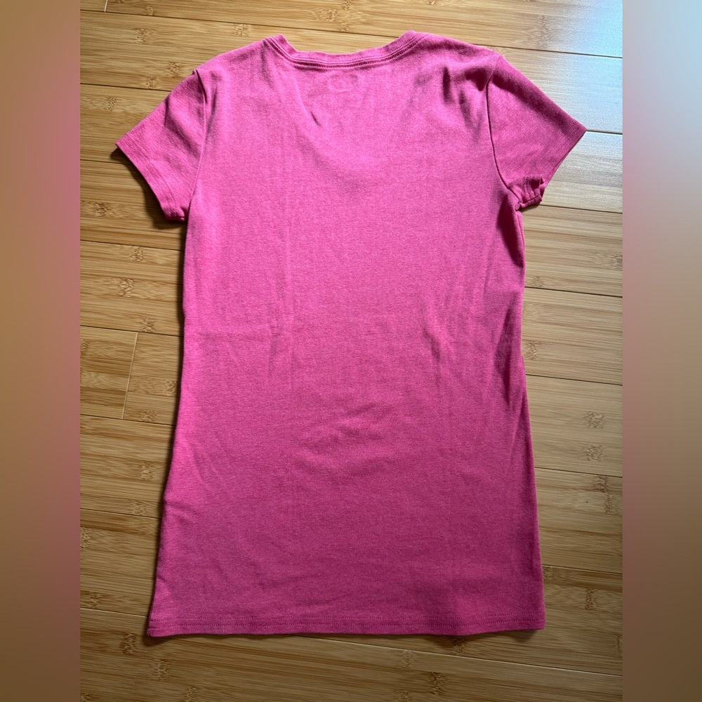 Clean Classic Kirkland Signature Pink Short Sleeve V-Neck Tee