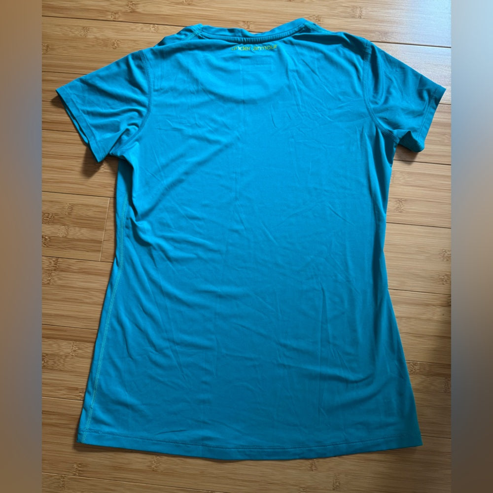 Classic Under Armour Women's Teal Short Sleeve Tee Clean Size M