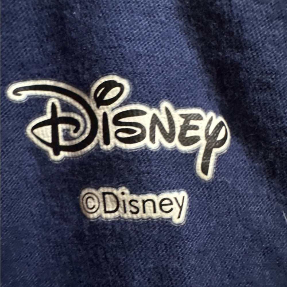 Clean Unique Disney Navy with Neon Mickey Logo T-Shirt Size M