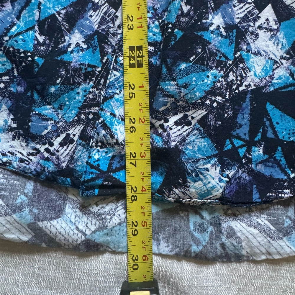 Cool Clean Robert Graham Blue Abstract Button Down Shirt Size L