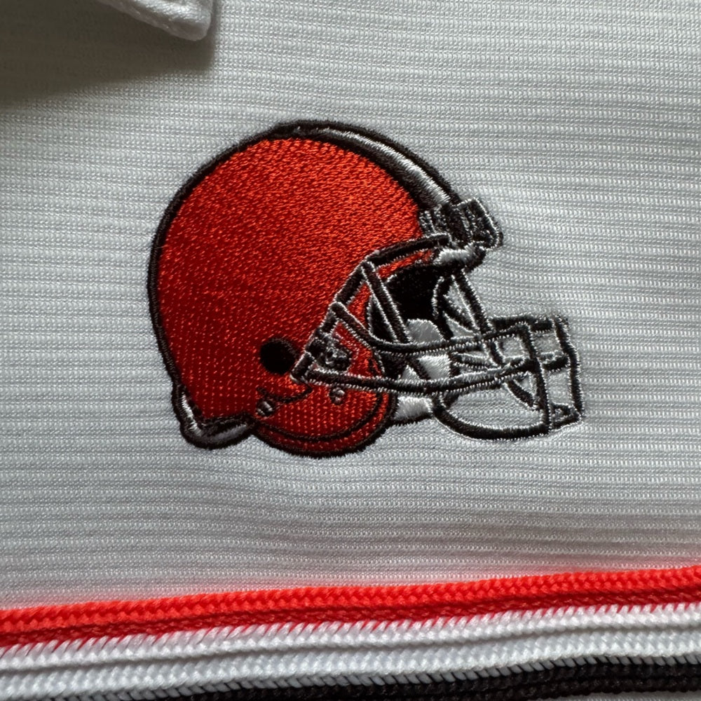 NWOT NFL On-Field Cleveland Browns Nike White Dri-Fit Polo Shirt