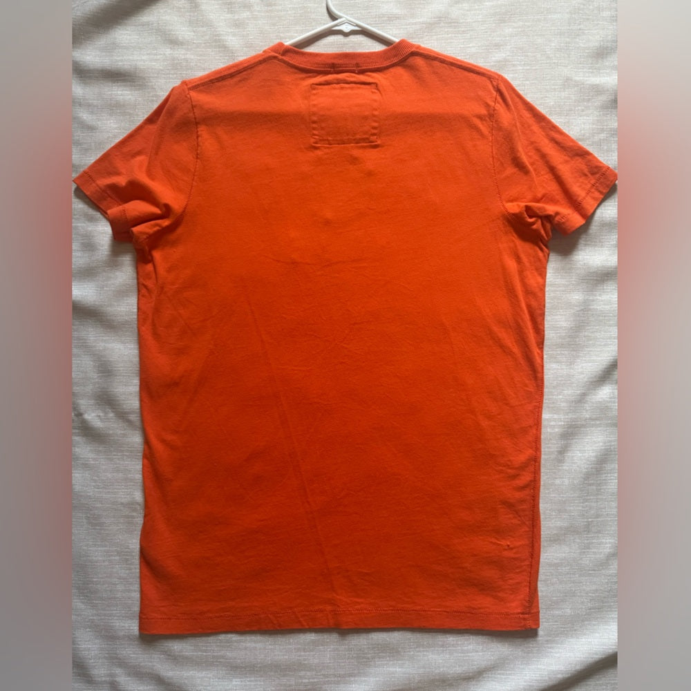 Clean Classic Abercrombie & Fitch Embroidered Bold Orange Muscle Tee Size XL