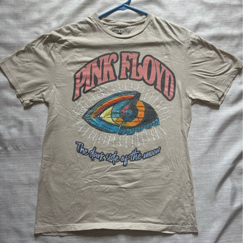 Clean Vintage Pink Floyd Dark Side of the Moon Cream Tee