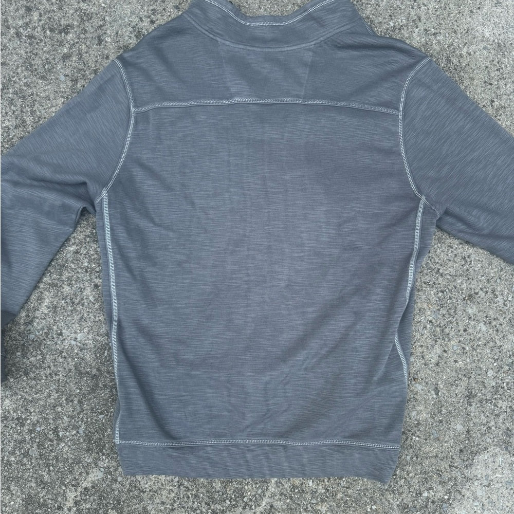 Clean Tommy Bahama Gray 1/4 Zip-Up Sweater Size XXL