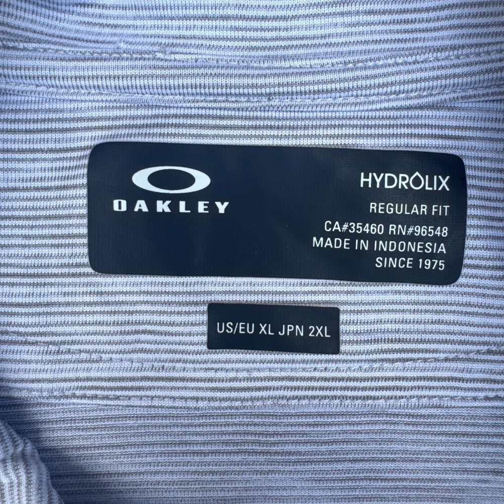 Clean Oakley Hydrolix Men's Light Gray Polo Shirt