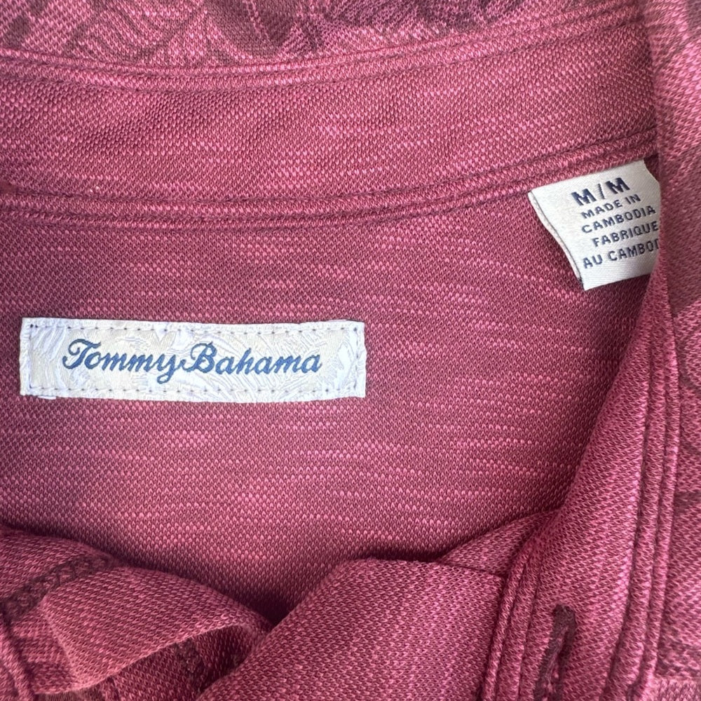 Unique Tommy Bahama Texas A&M Champions Burgundy Patterned Polo Shirt size M