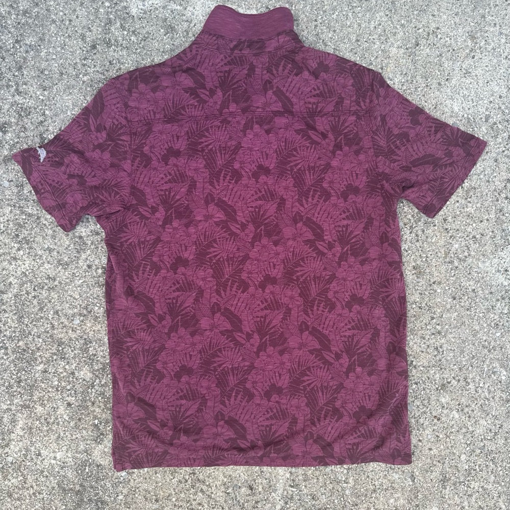 Unique Tommy Bahama Texas A&M Champions Burgundy Patterned Polo Shirt size M