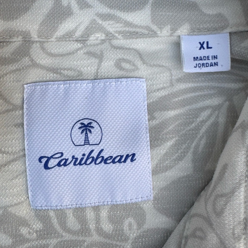 Clean Caribbean Light Gray Patterned Shirt