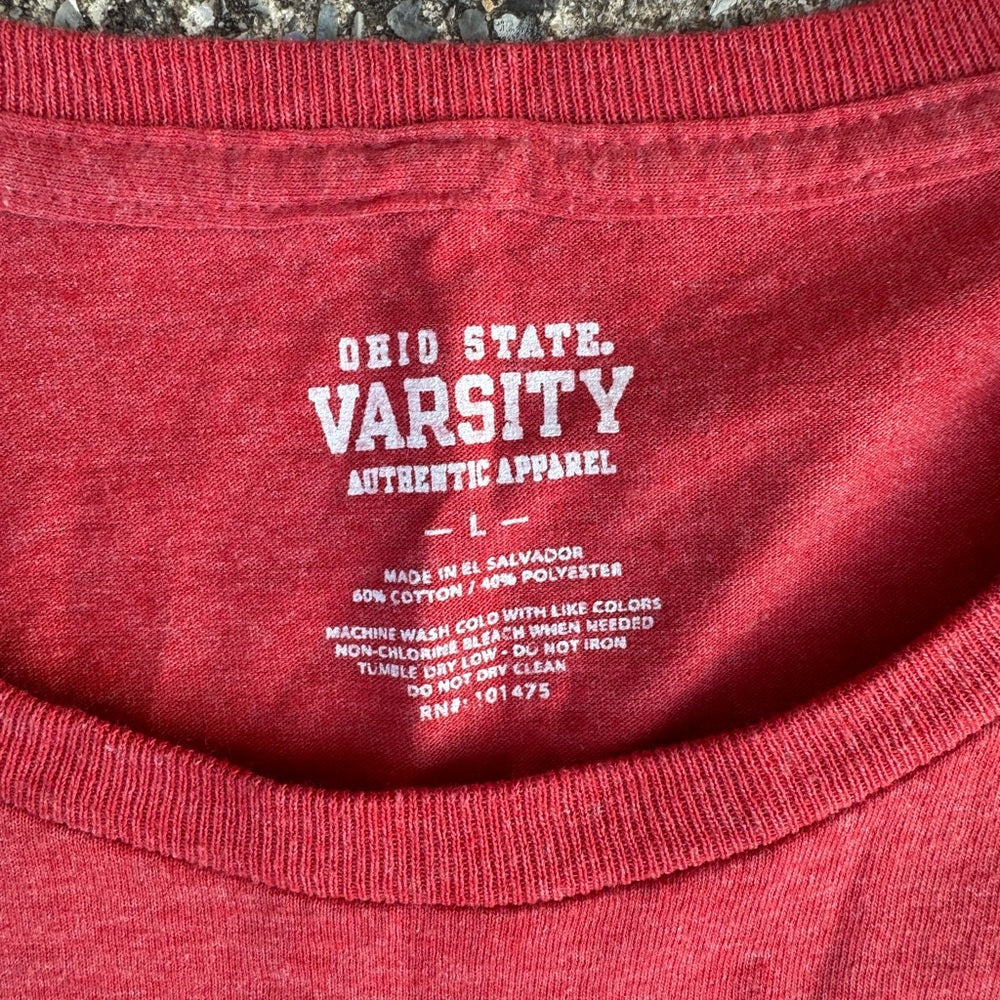 Clean Vintage Classic Ohio State University Red T-Shirt Size L
