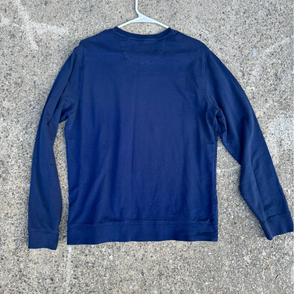 Clean Robert Graham Dripping Skull Navy Sweatshirt with Neon Accents Size M