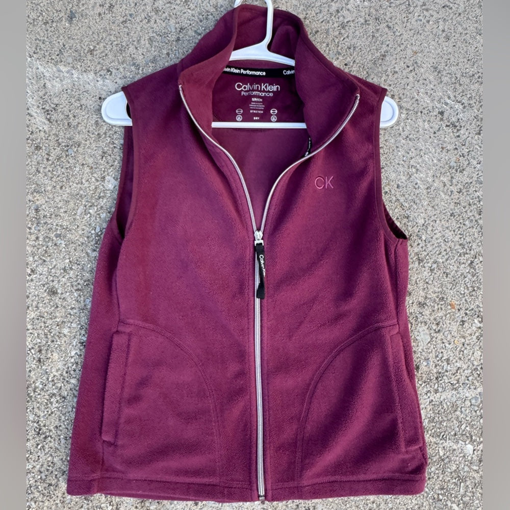 Clean Calvin Klein Women's Purple Performance Vest Jacket Size S