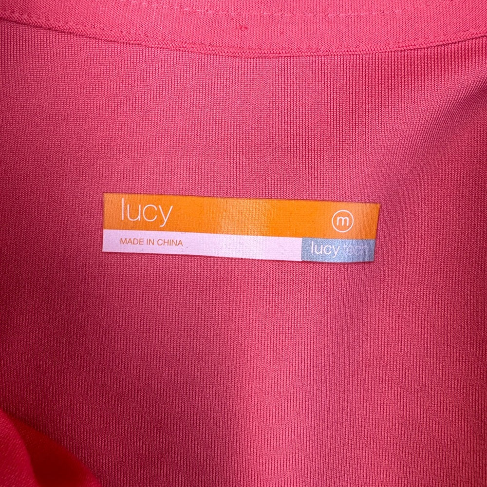 Clean NWOT Lucy Women's Coral Performance Zipper Jacket