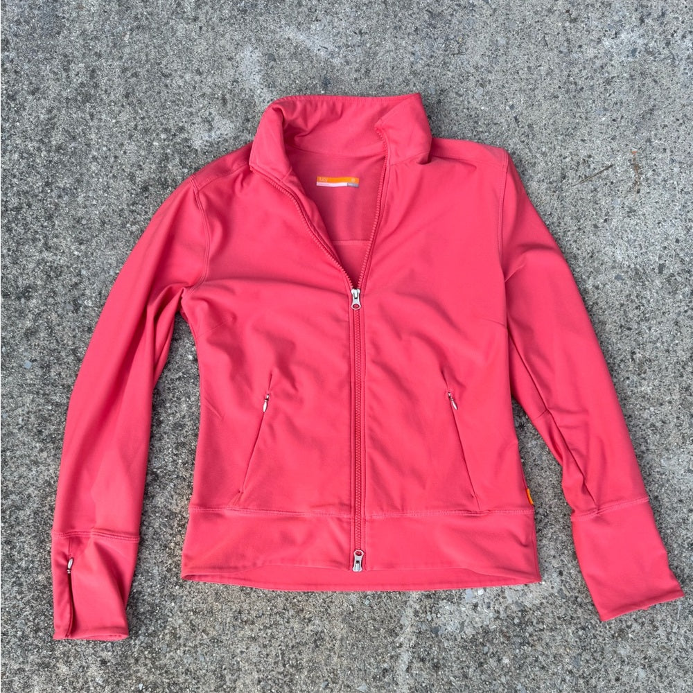 Clean NWOT Lucy Women's Coral Performance Zipper Jacket