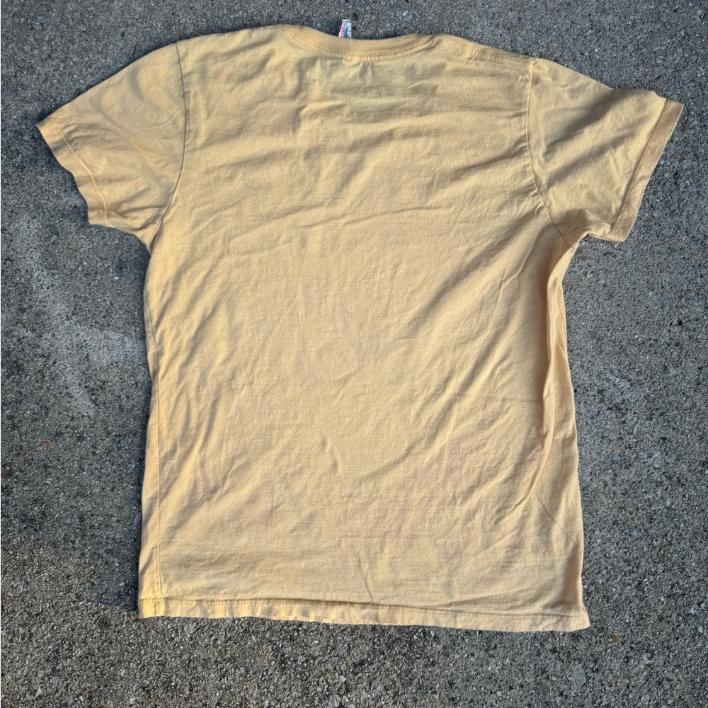 Clean Alstyle Yellow Tee with Pink and Purple Faith Over Fear Graphic Size XL