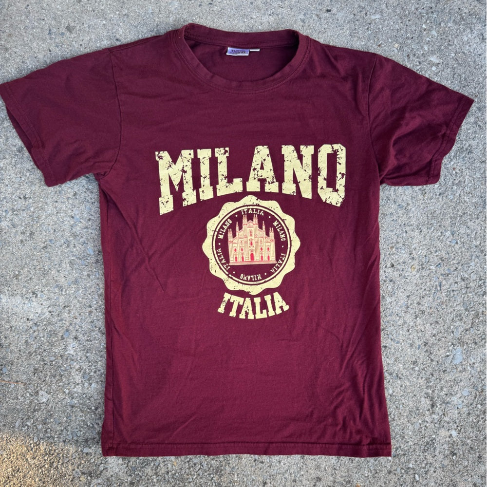 Clean Milano Italia Burgundy T-Shirt