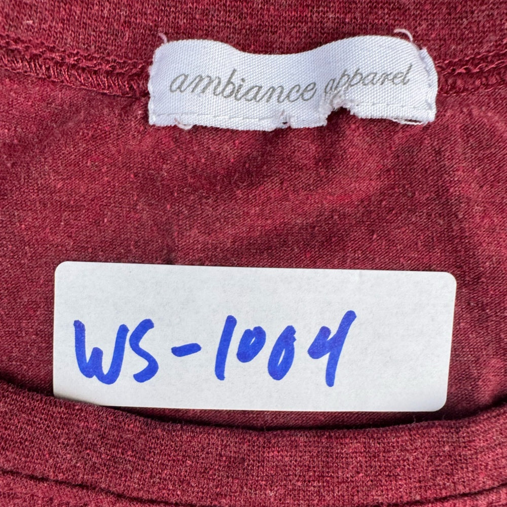 Clean Ambiance Apparel Peace Sign San Francisco Burgundy T Shirt Size S