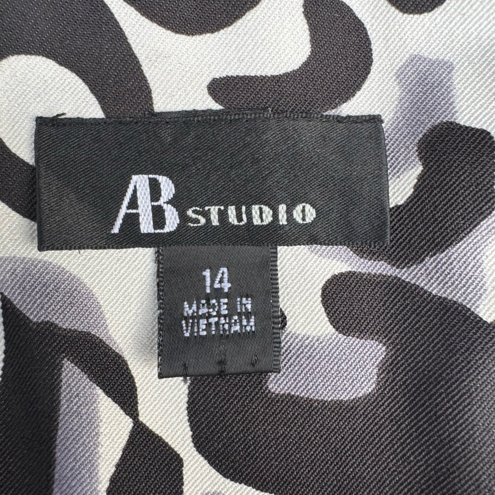 Clean AB Studio Zebra and Leopard Print Blouse Size 14