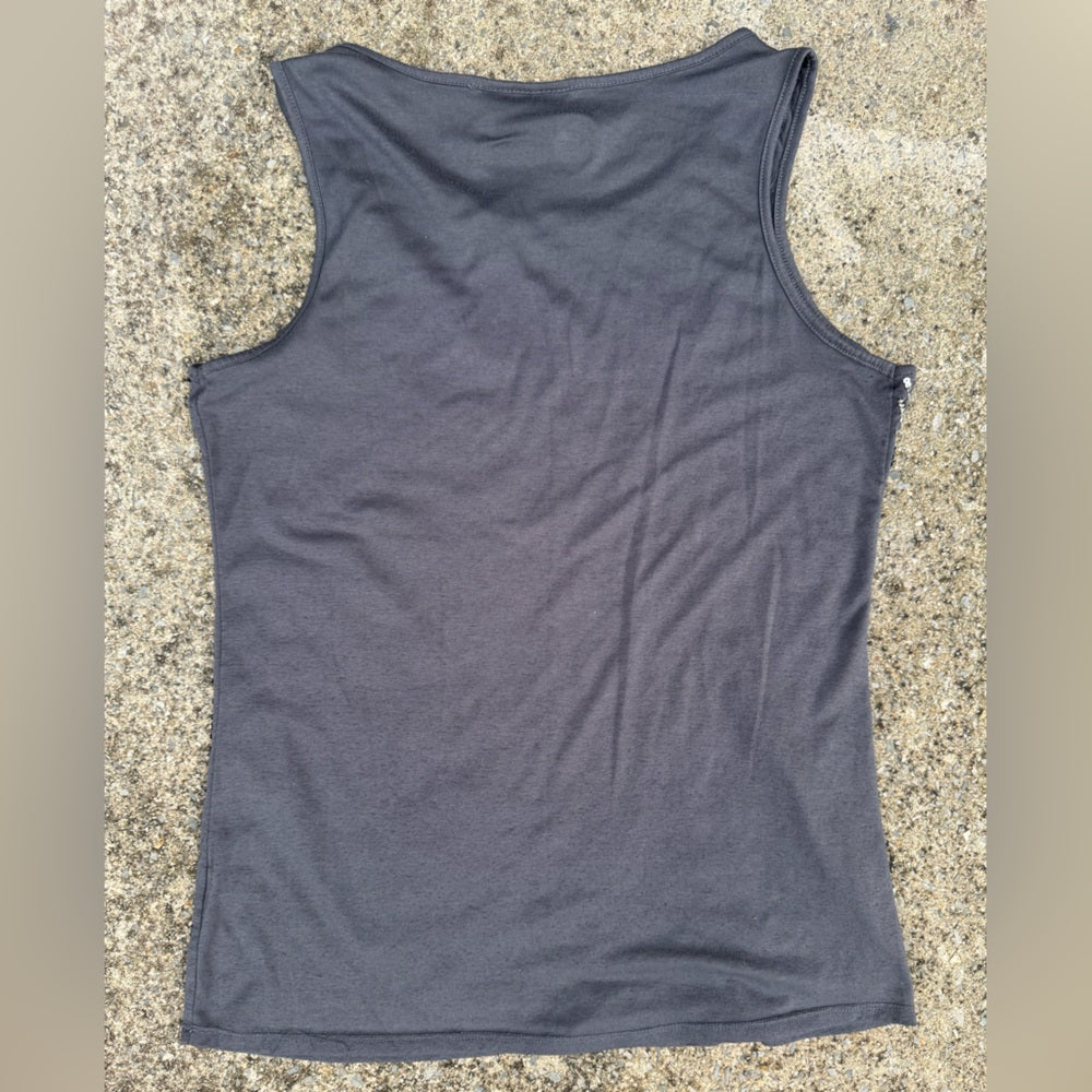 Clean Beautiful Cato Waves Sequin Gray Top Size L