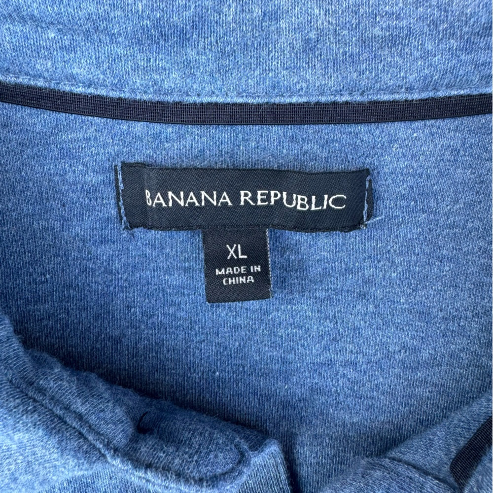 Clean and Comfy Banana Republic Heather Blue Polo Size XL