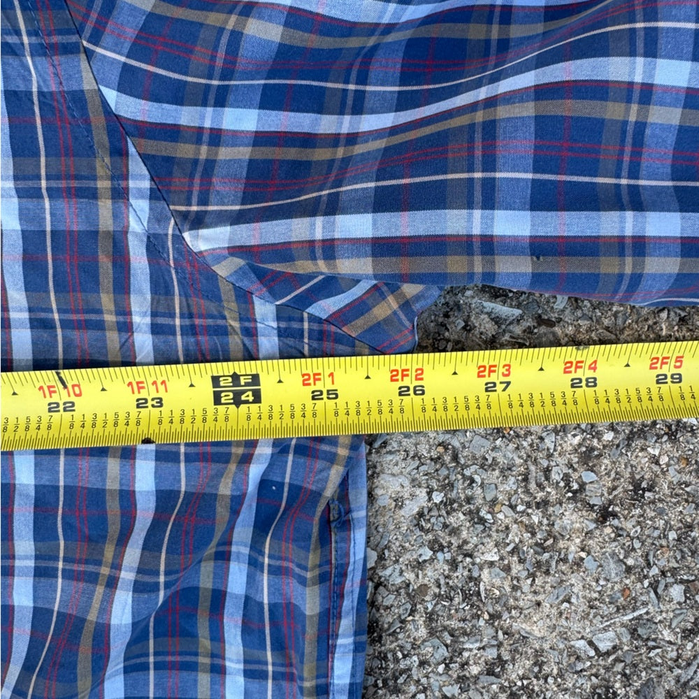 Clean Classic Cabela's Blue and Red Plaid Shirt Very Nice Comfy Size XL