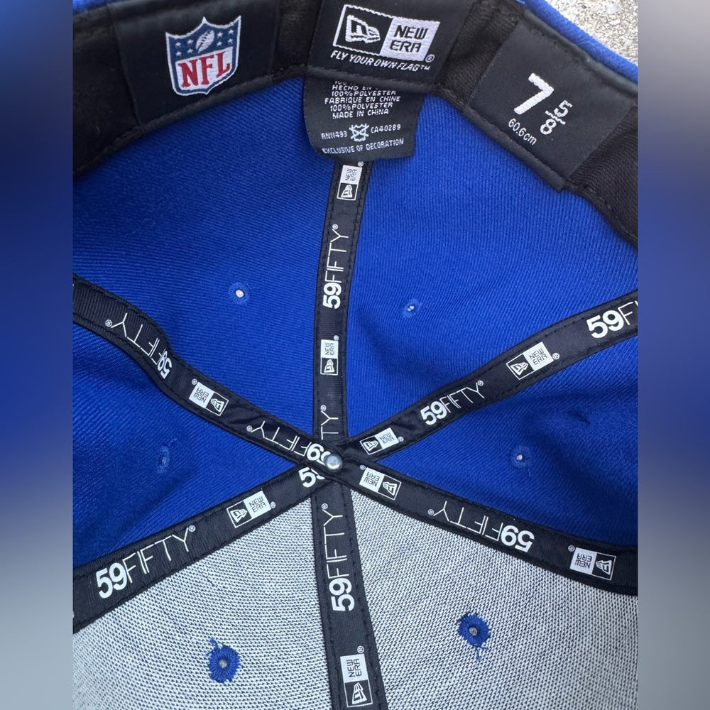 Clean like new New Era New York Giants NFL Blue and White 59FIFTY Cap