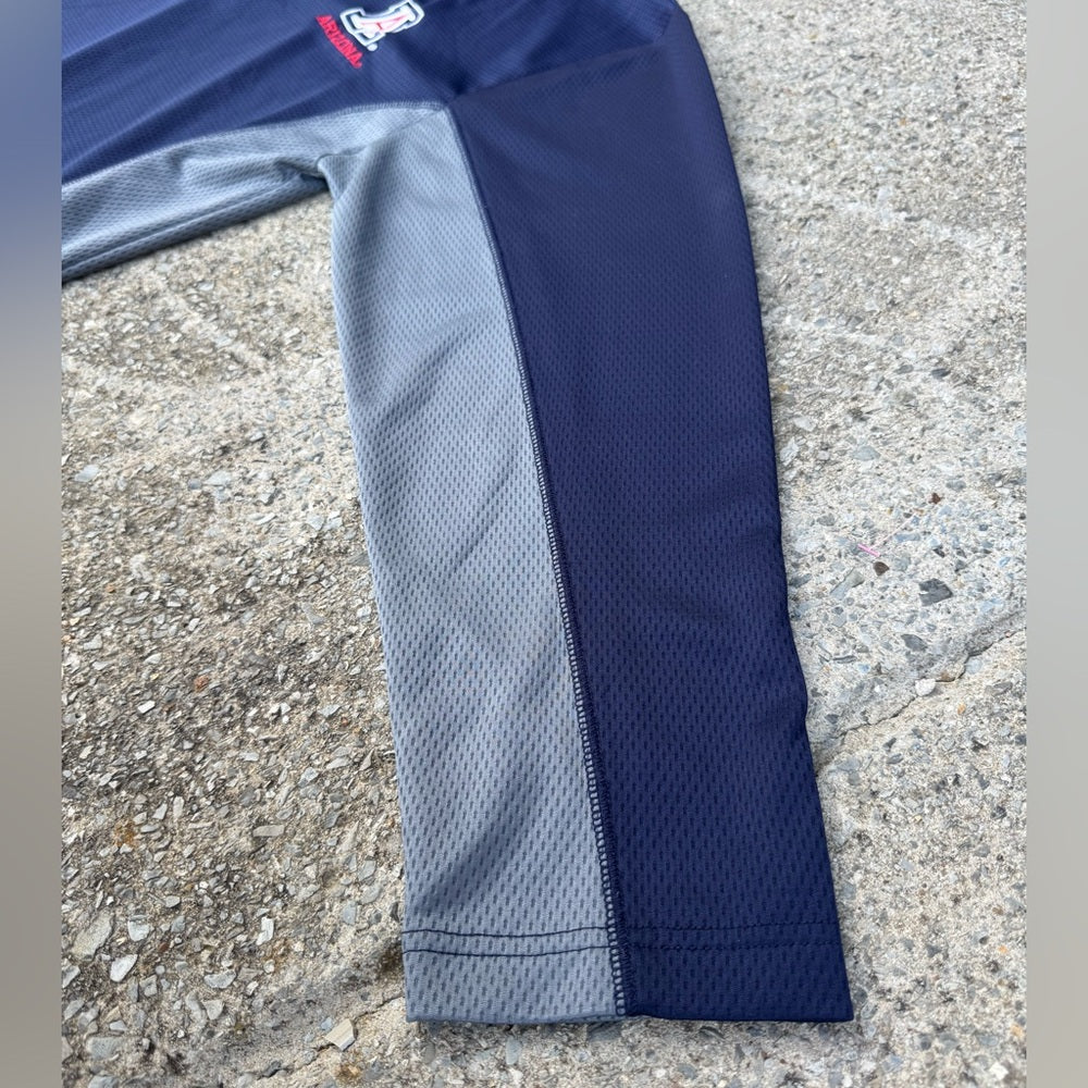Clean Knights Apparel Men's Navy and Gray 1/4-Zip Performance Jacket Size XL
