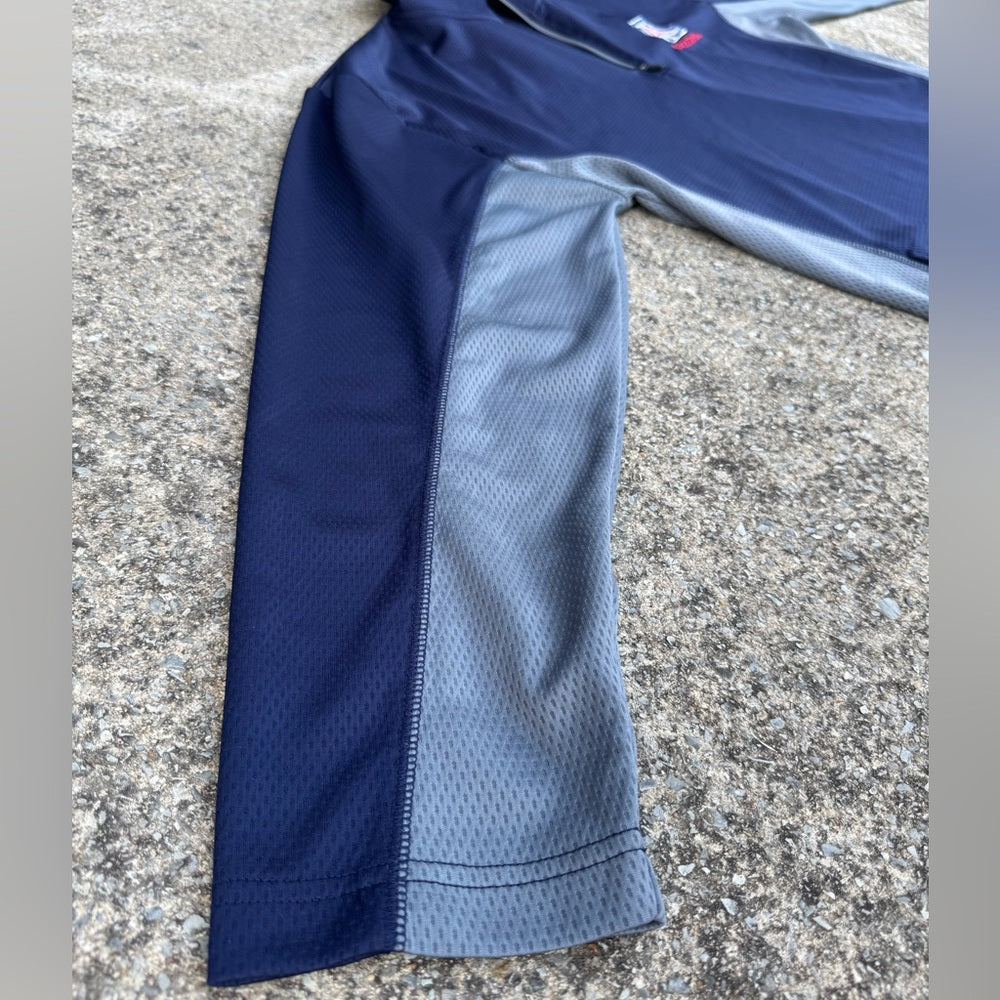 Clean Knights Apparel Men's Navy and Gray 1/4-Zip Performance Jacket Size XL