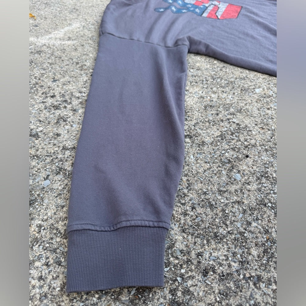 Clean Junk Food Clothing Gray Peace Sign Sweatshirt Size XL