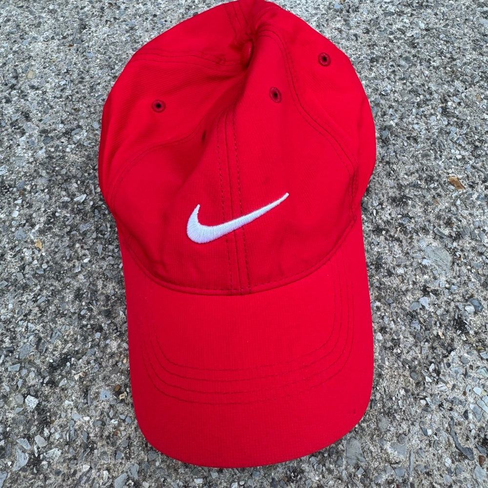 Nike Red Cap with White Logo