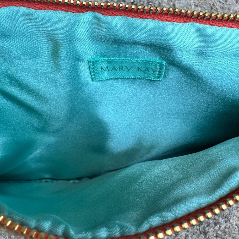 Mary Kay Cork Cosmetic Bag with Red Tassel