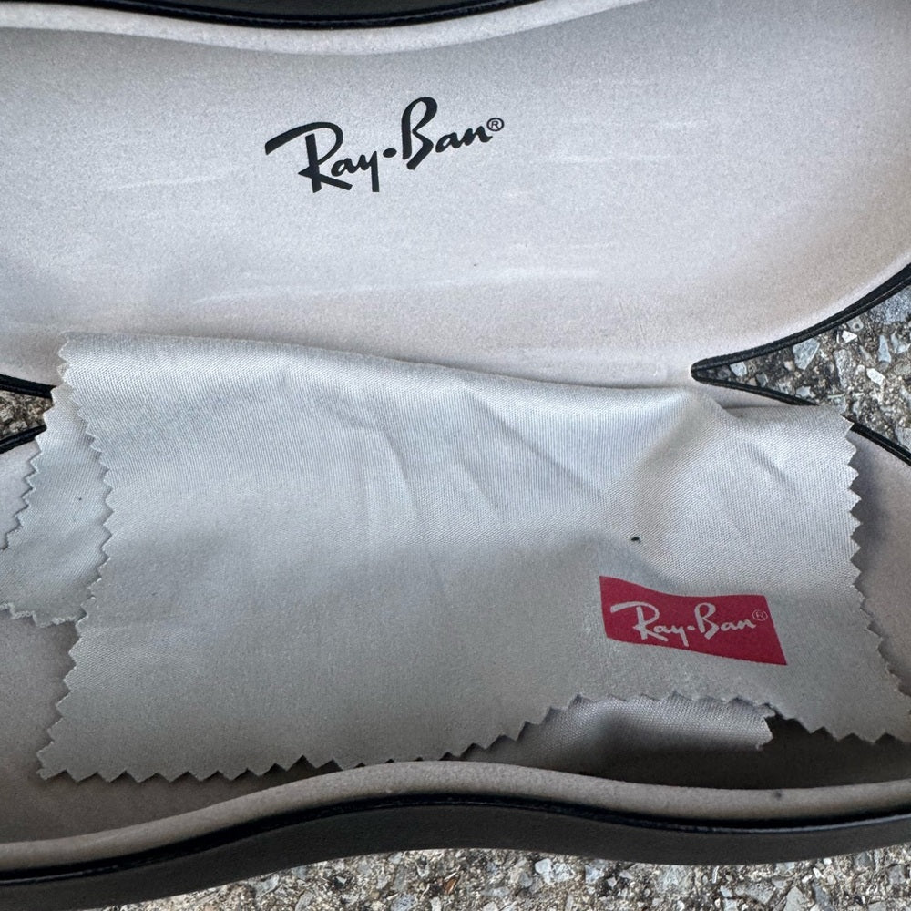 Authentic Ray-Ban Black Sunglasses Case with Cloth