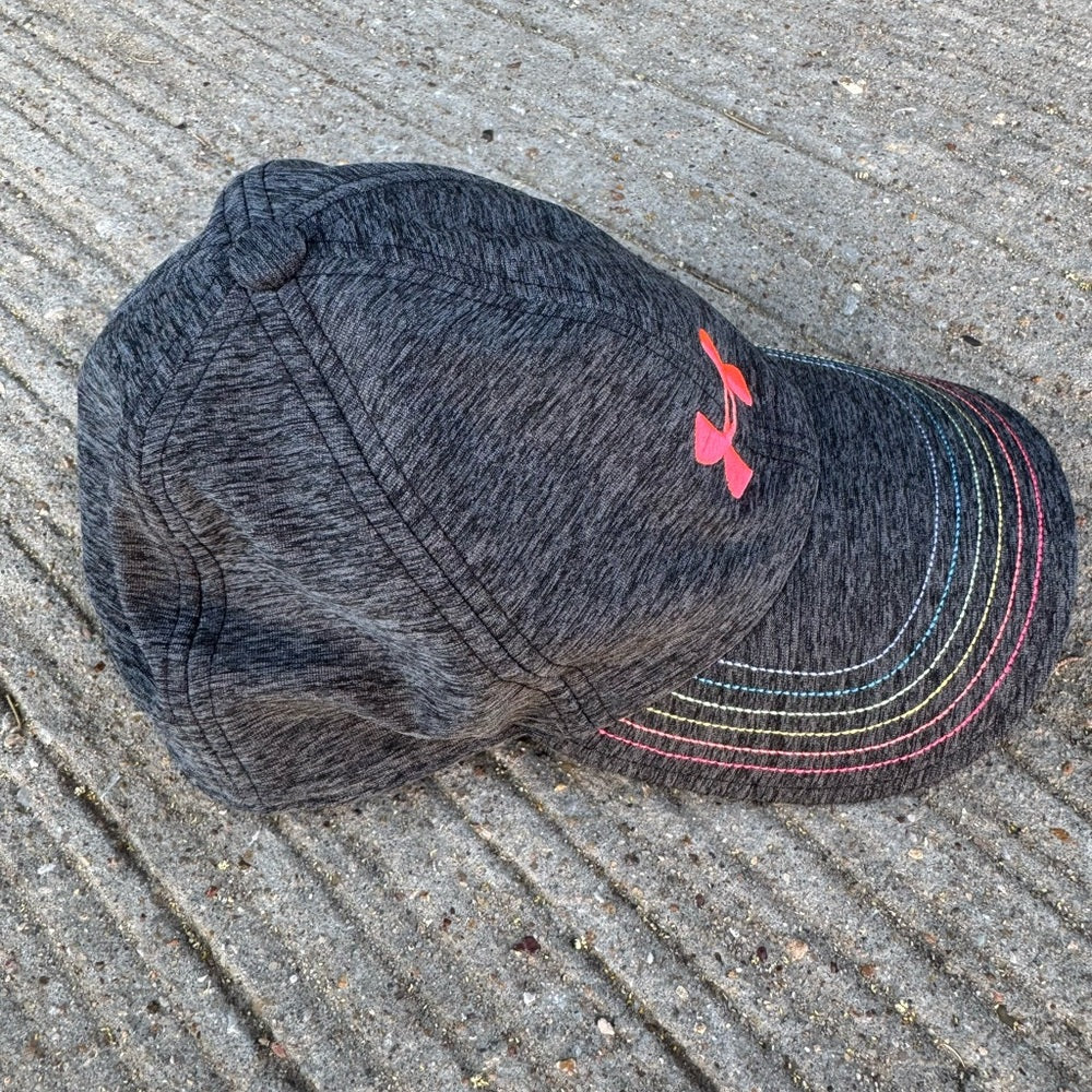Clean Cure Under Armour Kids' Charcoal Cap with Multicolor Stitching