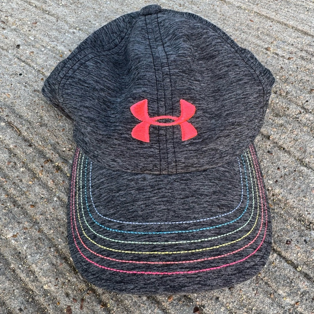Clean Cure Under Armour Kids' Charcoal Cap with Multicolor Stitching