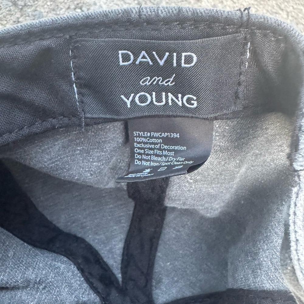 Clean & Cute David and Young Gray Love More Women’s Denim Cap