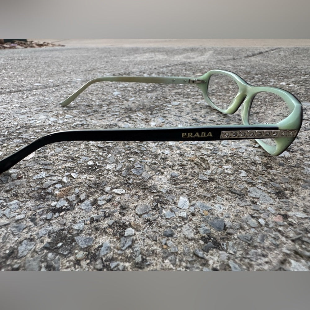 Prada Women's Glasses in Black and Cream