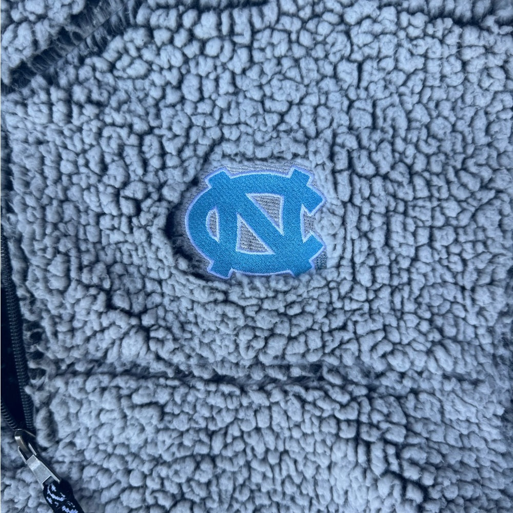 Very Nice Boxercraft UNC Tar Heels Sherpa Fleece Pullover - Gray with Blue Logo