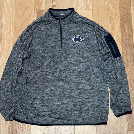 Clean Gray Colosseum Penn State Quarter-Zip Pullover with Logo