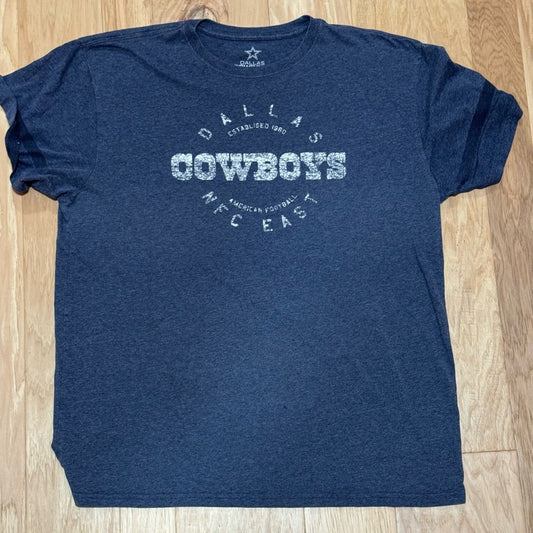 Authentic Dallas Cowboys NFL Blue Short Sleeve Tee