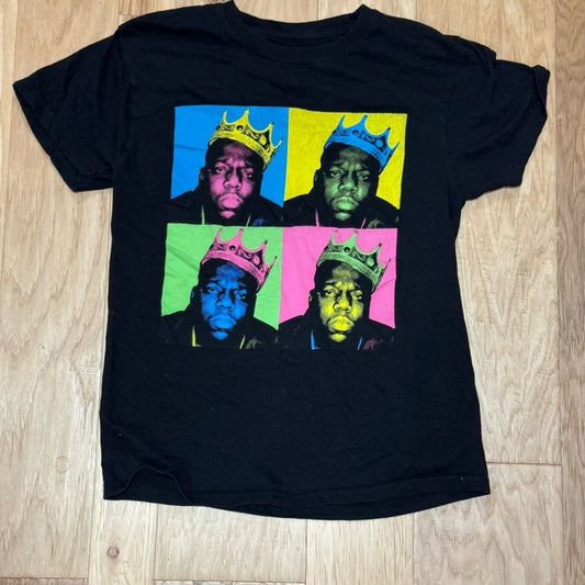 Vintage Black Notorious BIG Pop Art Colorful Graphic T-Shirt