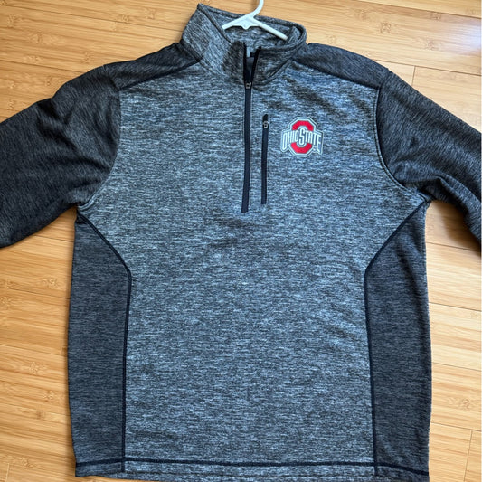 Clean Scarlet & Gray Ohio State Pullover Size XL