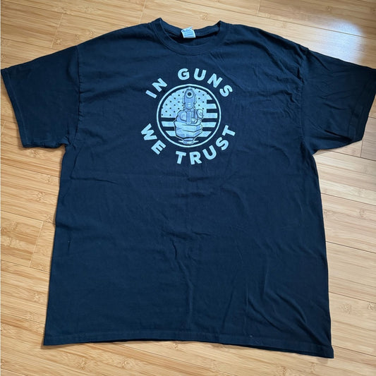 Clean Gildan Black Patriotic Graphic Tee - In Guns We Trust