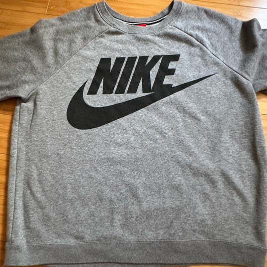Clean Classic Nike Women’s Crewneck Sweater in Gray and Black