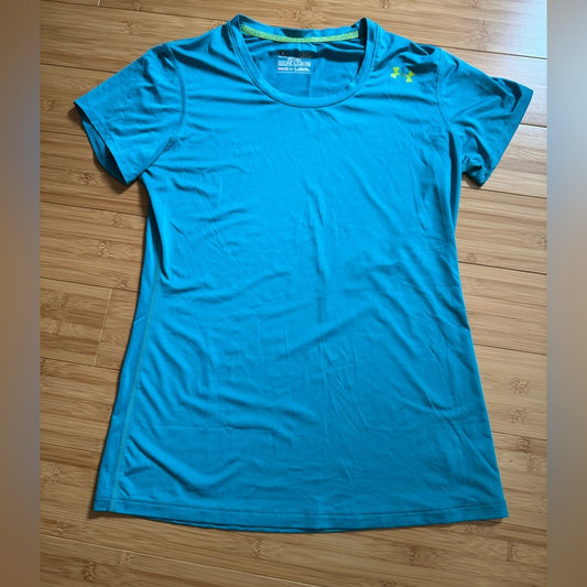 Classic Under Armour Women's Teal Short Sleeve Tee Clean Size M
