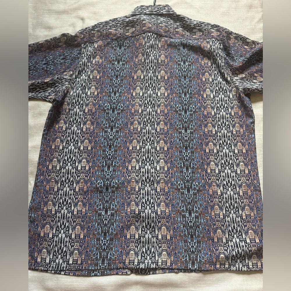 Beautiful Like New Bassiri Limited Collection Men's Abstract Geometric Shirt - L