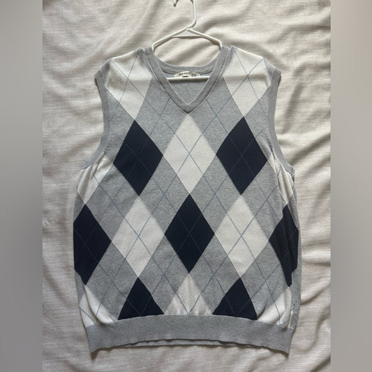 Clean Old Navy V-Neck Argyle Sweater Vest - Size XL