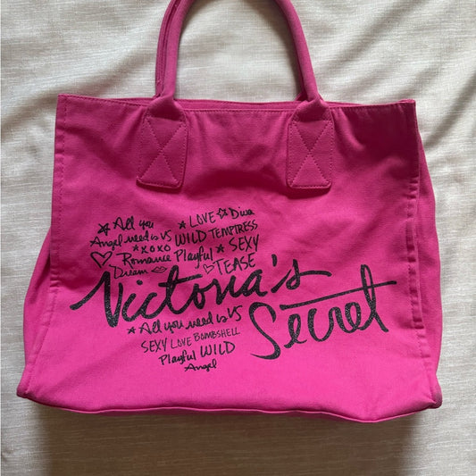 Clean Vintage Victoria's Secret Pink Tote Bag