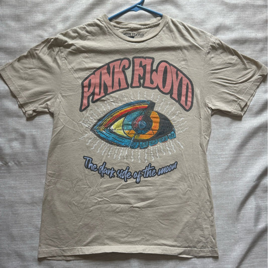 Clean Vintage Pink Floyd Dark Side of the Moon Cream Tee