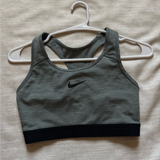 Clean Nike Women's Classic Charcoal and Black Sports Bra Size S