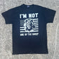 Clean I’m Not One of the Sheep Heavy Cotton Black Graphic T-Shirt M